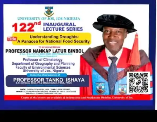 UNIJOS schedules 122nd Inaugural Lecture