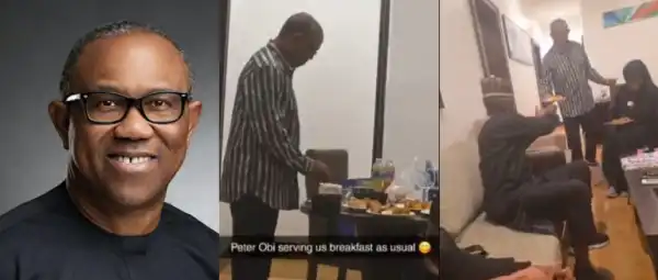 Obidient Movement’s Tanko Shares Another Video Of Peter Obi Serving Meals