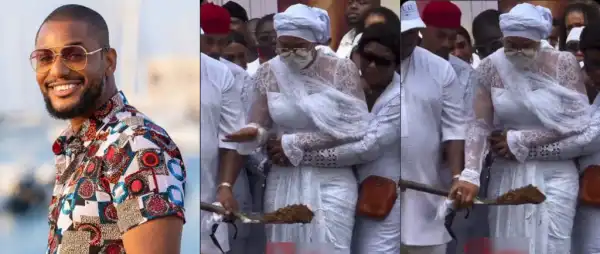 Tears Flow As Alex Ekubo’s Wife, Anwuli, Says Final Goodbye At Graveside Ceremony