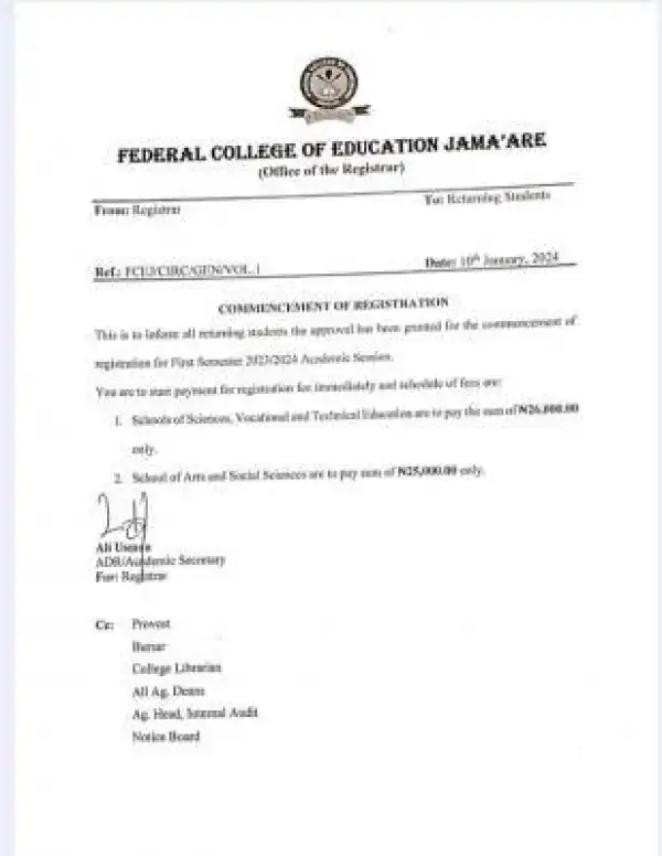 Fed College of Education, Jama
