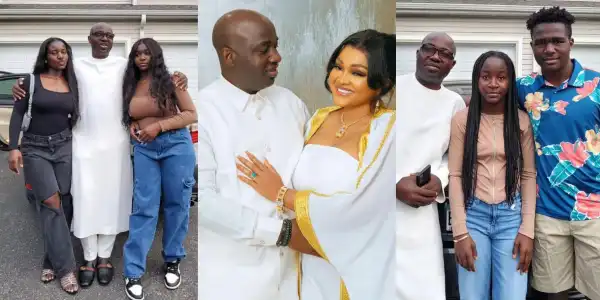 “My inestimable blessings” Kazim Adeoti gives thanks as he hangs out with his kids in the US (Photos)