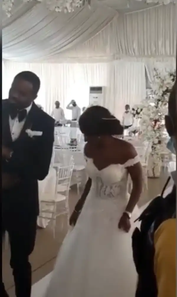 Nigerian couple dance into their wedding reception with no guest amid increased cases of coronavirus (video)