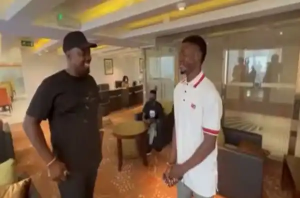 Obi Cubana Meets Lagos Hawker, Restates Scholarship Offer (Photo)