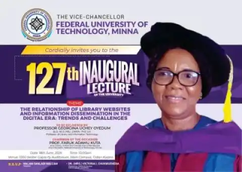 FUTMINNA announces 127th Inaugural Lecture
