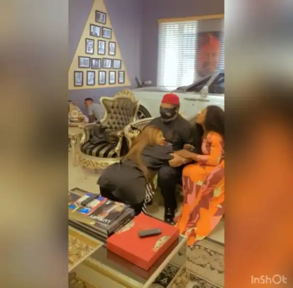 Nkechi Blessing Gets Emotional After Meeting Pete Edochie On Set Of Merry Go Wrong (Video)