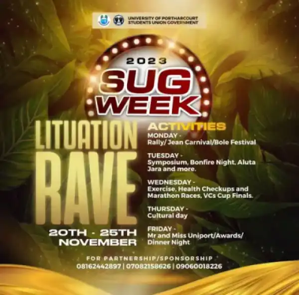 UNIPORT SUG announces 2023 Students