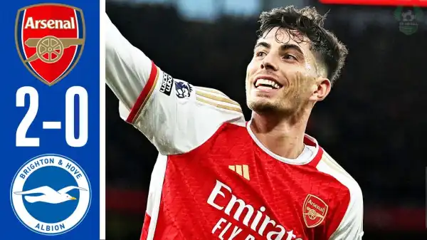 Arsenal vs Brighton 2 - 0 (Premier League Goals & Highlights)
