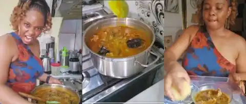 Video Of Yemi Alade Cooking ‘Angry’ Ogbono Soup Stirs Reactions Online