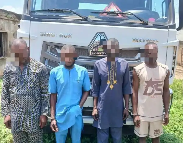 Police arrest four over alleged truck hijacking in Oyo