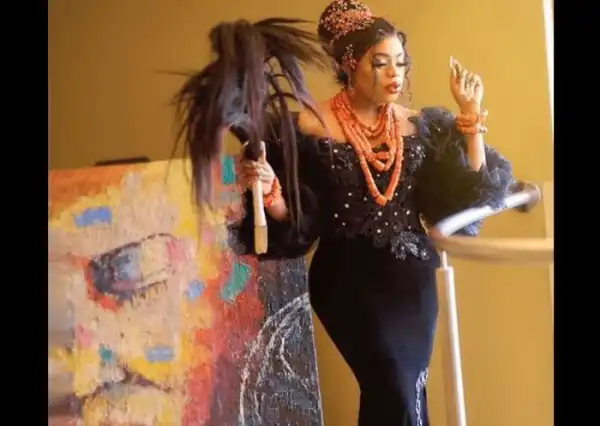 Bobrisky Sprays Money On Nengi At Her Birthday Party