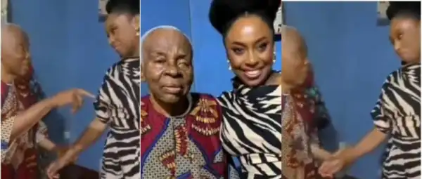 Emotional Moment Chimamanda Reunites With Her Kindergarten Teacher In Enugu