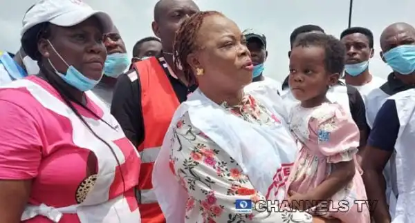 Young Girl Miraculously Rescued Unhurt From Lagos Explosion Site (Photo)