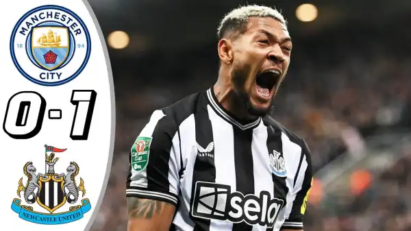 Newcastle vs Manchester City 1 - 0 (EFL Cup Goals & Highlights)
