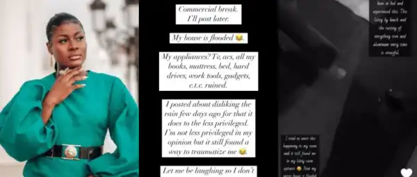Alex Unusual Devastated As Flood Destroys Valuables In Her Home