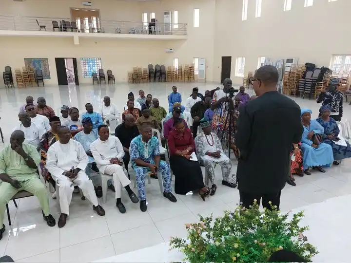 Massive Crowd As Peter Obi Addresses PDP Delegates In Ekiti See Photos