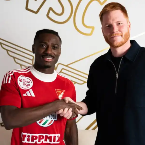 Transfer: Nigerian striker joins Hungarian club, Debreceni VSC