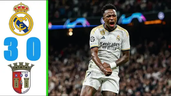 Real Madrid vs Braga 3 - 0 (Champions League Goals & Highlights)
