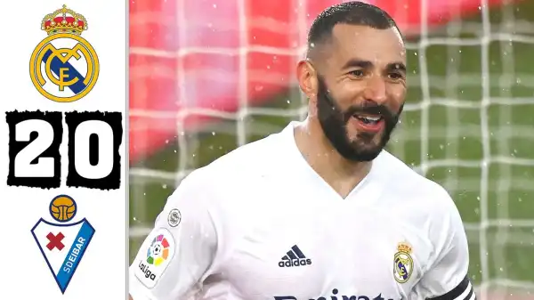 Real Madrid	vs Eibar	2 - 0 (LA Liga Goals & Highlights 2021)
