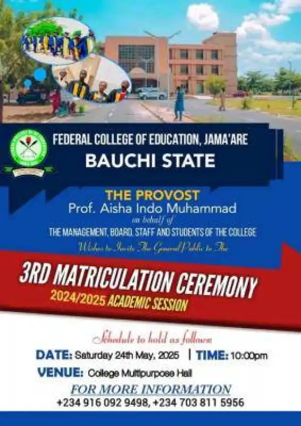 Fed College of Education, Jama