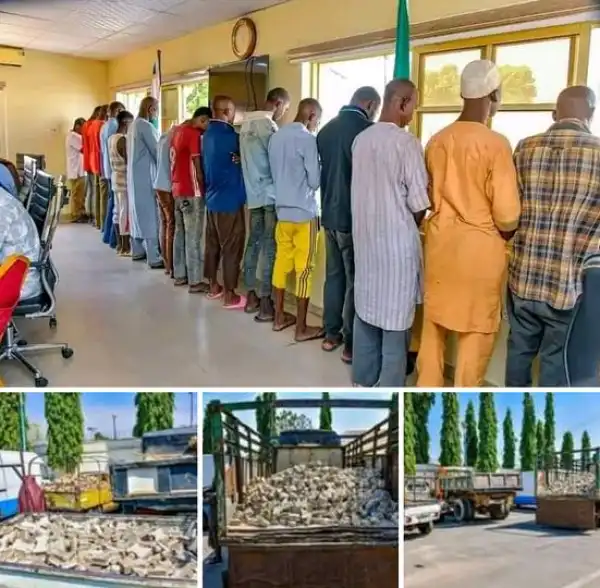 DSS Parades 17 Suspected Vandals In Niger State (Photos)