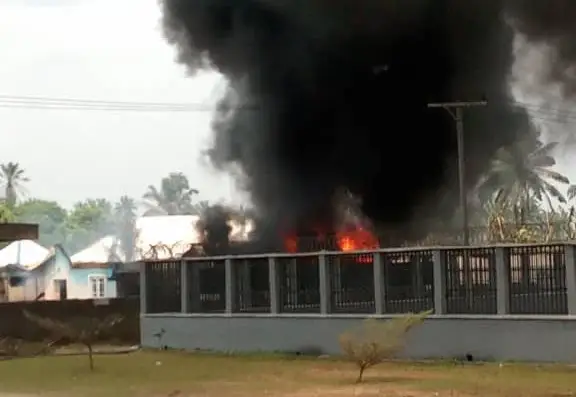 Tanker, filling station burnt down in Rivers