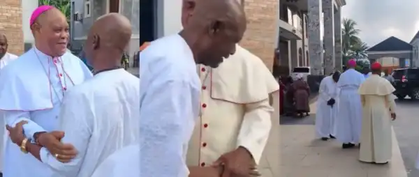 Cardinal Okpalaeke, Catholic bishops visit Jowizaza’s father after he regains freedom from abductors