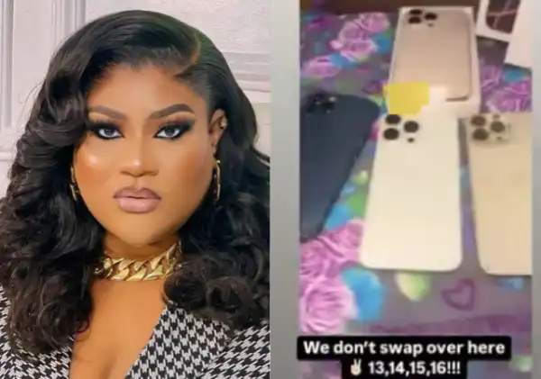 Nkechi Blessings Proudly Blessings Shows Off Iphone, 13, 14, 15, And 16, Worth Over N6 Million