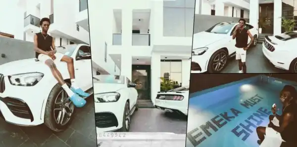 Nigerian Rapper, Blaqbonez Acquire Mansion And Brand New SUV Benz (Photos)
