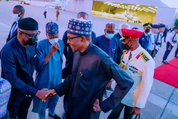 President Buhari Arrives Lisbon Ahead Of State Visit (Photos)