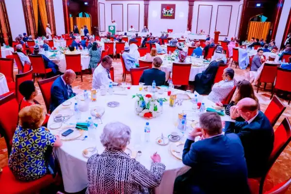 President Buhari Hosts Members Of Diplomatic Corps In Aso Rock