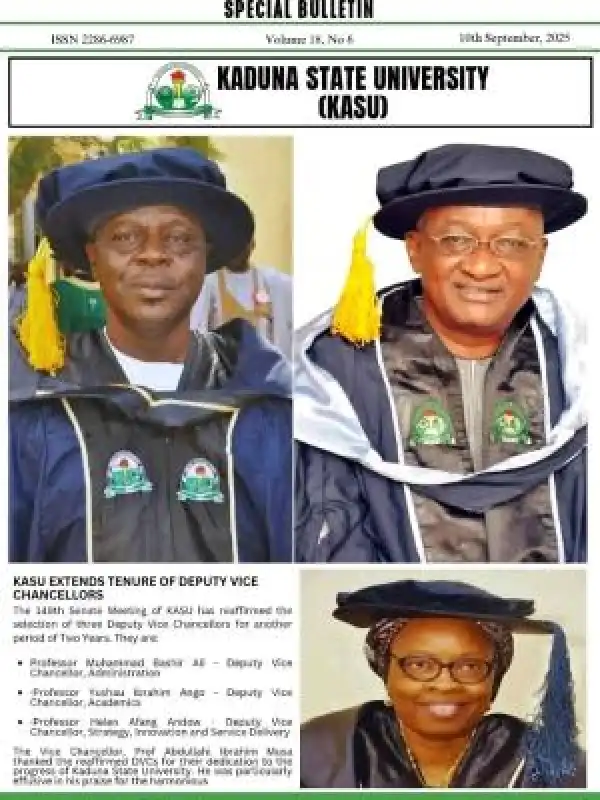 KASU extends tenure of Deputy Vice Chancellors