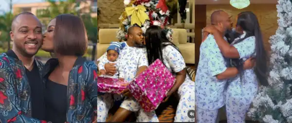 Chizzy Alichi And Husband Celebrate First Christmas As Parents With Festive Tree Setup