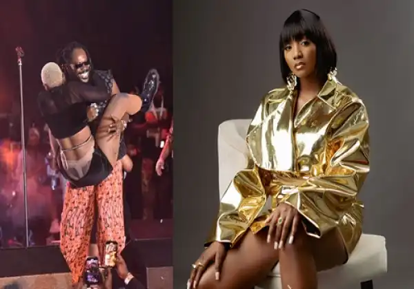 Simi Reacts After Dancer Jumped On Husband, Adekunle Gold