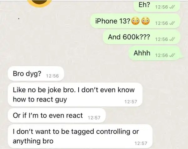 I Feel Worthless - Nigerian Man Cries After His Girlfriend Got iPhone 13 And 600k As Birthday Gift From Male Bestie