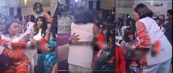 Reactions As Funke Akindele Leaves Her Seat For Jarvis At Recent Event