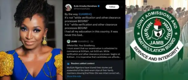 Kate Henshaw Corrects JAMB Over Grammatical Error in Official Statement