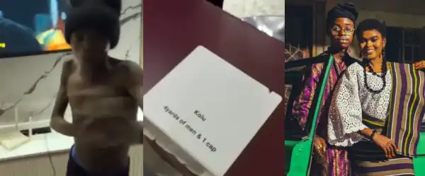 Kolu Shows Off Peller’s ₦1 Million Aso Ebi, Vows to Spray Him More Than ₦1 Million at Wedding