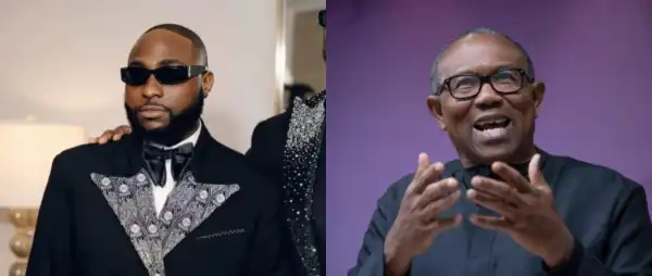 “Thank You So Much Your Excellency”- Davido Reacts To Peter Obi’s Stance On Osun Election