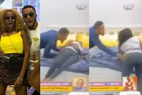 #BBNaija: Watch Brighto Affectionately Play With Wathoni’s Bum Bum (Video)