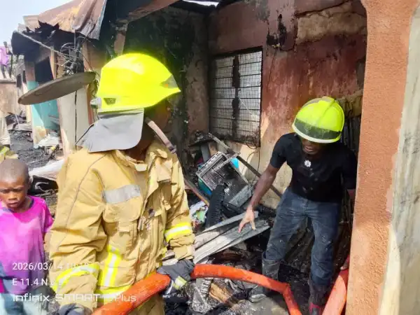 Seven-bedroom building damaged by fire in Taraba