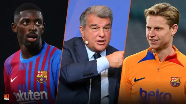 Joan Laporta issues Ousmane Dembele ultimatum; says Frenkie de Jong 