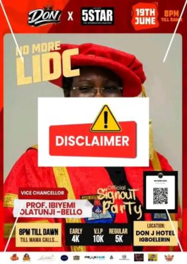 LASU dissociates itself from purported official sign out party
