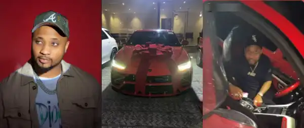 Adeleke’s Sons Cause Buzz As They Show Off Matching Red Luxury SUVs