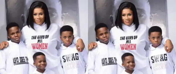 Junior Pope’s Widow Slams An Individual For Posting Photo Of Her Kids Without Permission