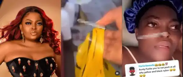 Funke Akindele Hits Back At Fan Who Mocked Her For Using Yellow & Black Nylon