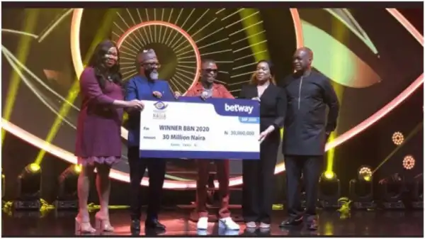 BBNaija 2020: Laycon Receives N30M, Car, House Keys