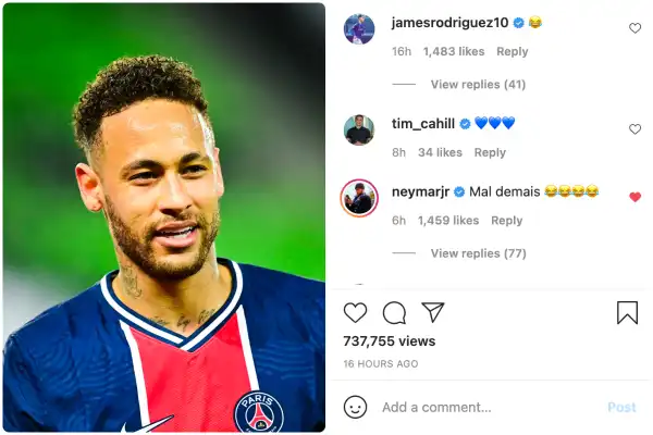 Neymar laughs in two-word reaction to Everton star dancing at Emirates as Arsenal lose