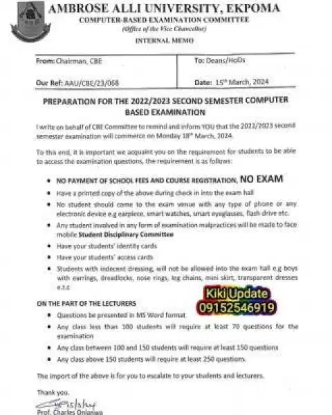 AAU preparation for the 2nd semester computer based examinations, 2022/2023