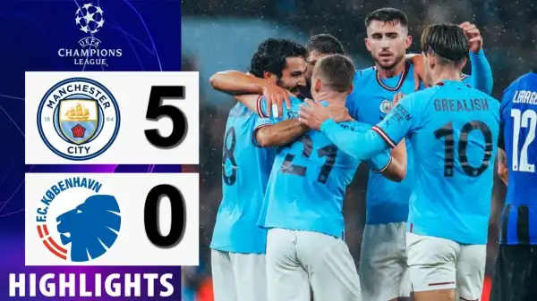 Manchester City vs Copenhagen 5 - 0 (Champions League 2022 Goals & Highlights)