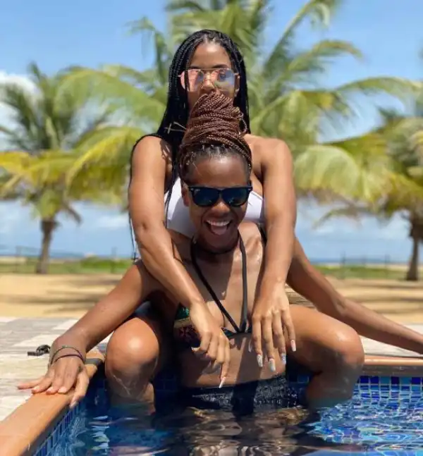 Ex BBNaija Stars Venita & Jackye Poolside Photos Sparks Controversy (See Photos)